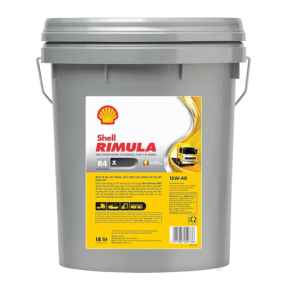 Hình ảnh dầu Shell Rimula R4 X
